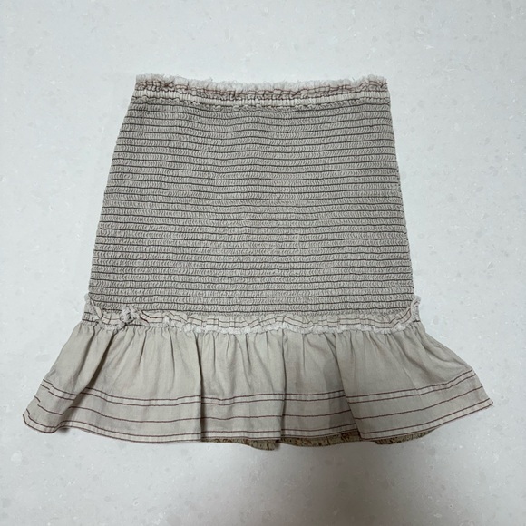 Pilcro Anthropologie Smocked Mini Skirt Size XS - Picture 3 of 13